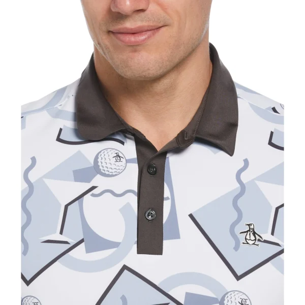 Original Penguin Abstract 80's Print Golf Polo