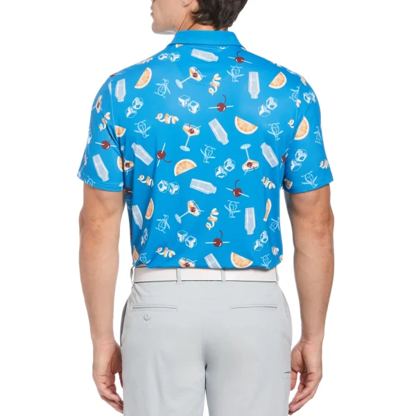 Original Penguin All Over Oversized Cocktail Print Golf Polo