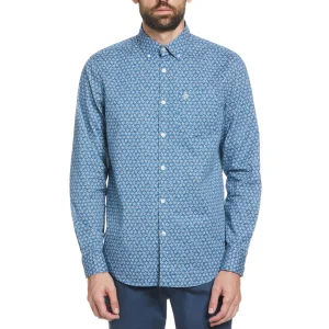 Original Penguin All Over Tumble Pete Print Shirt