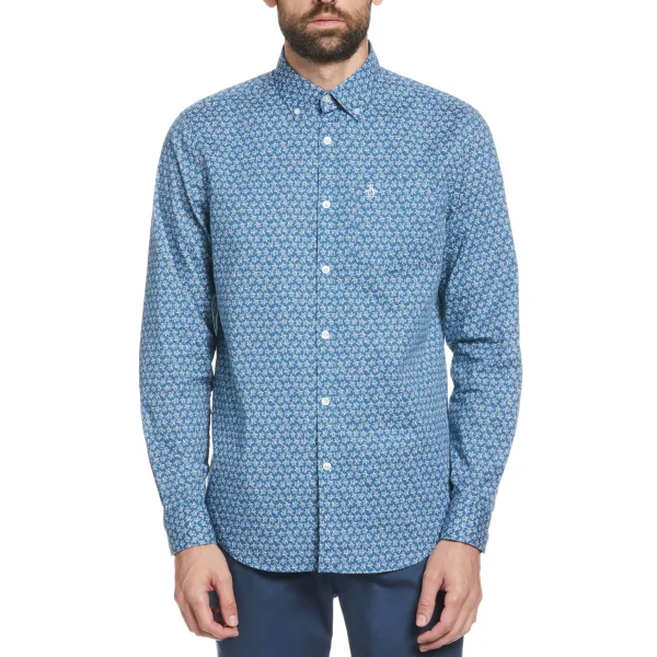 Original Penguin All Over Tumble Pete Print Shirt