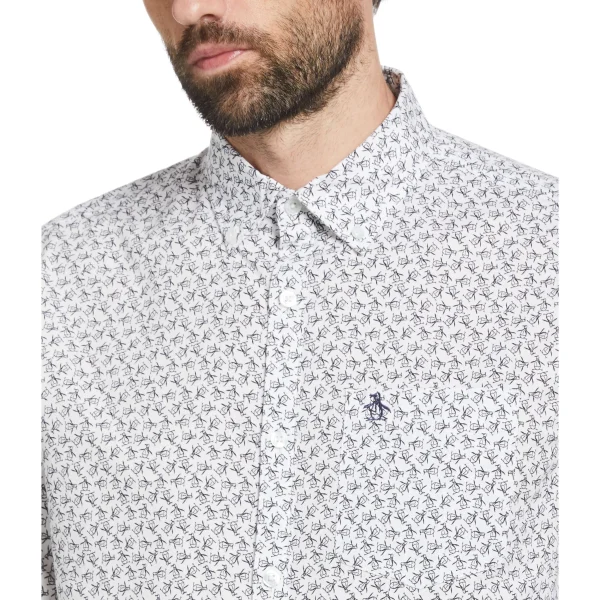 Original Penguin All Over Tumble Pete Print Shirt