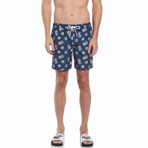 Original Penguin Allover Hibiscus Print Swim Short