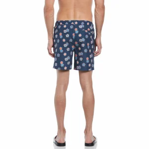 Original Penguin Allover Hibiscus Print Swim Short