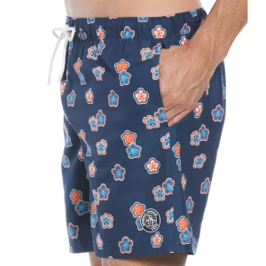 Original Penguin Allover Hibiscus Print Swim Short