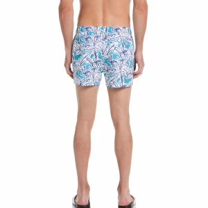 Original Penguin Allover Linear Palm Print Swim Short