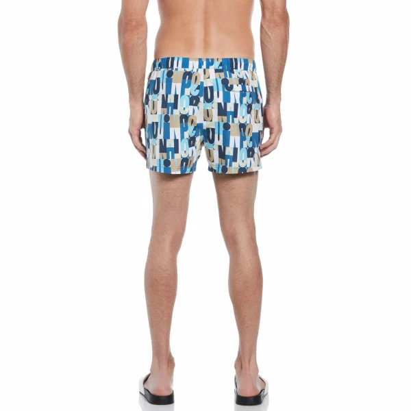 Original Penguin Allover Multi Color Logo Print Swim Short