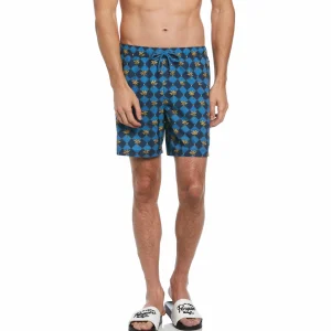 Original Penguin Allover Palm Tiles Print Swim Short