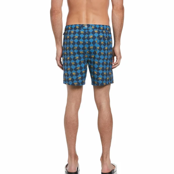 Original Penguin Allover Palm Tiles Print Swim Short