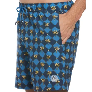 Original Penguin Allover Palm Tiles Print Swim Short