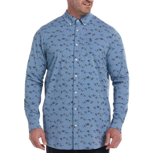 Original Penguin Big & Tall EcoVero™ Woven Poplin Stretch Shirt