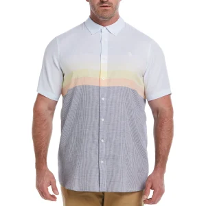 Original Penguin Big & Tall Engineered Stripe Shirt