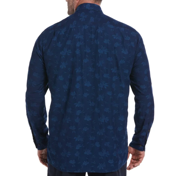 Original Penguin Big & Tall Jacquard Denim Shirt