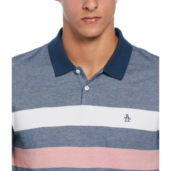 Original Penguin Birdseye Pique Stripe Polo