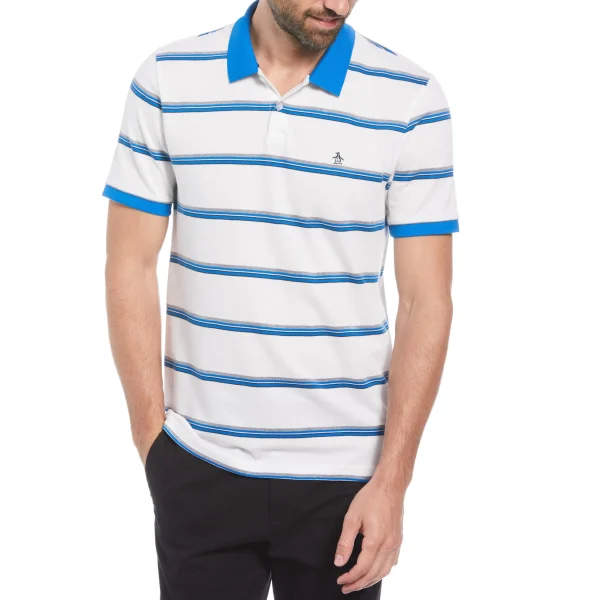 Original Penguin Birdseye Pique Striped Pattern Polo