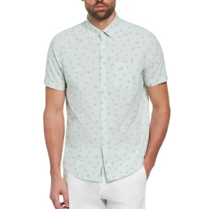 Original Penguin Chambray Ditsy Daisy Print Shirt