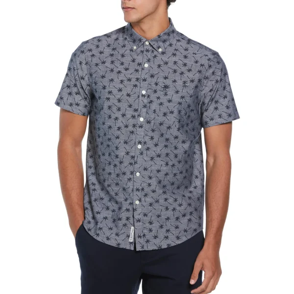 Original Penguin Cotton Chambray Palm Shirt