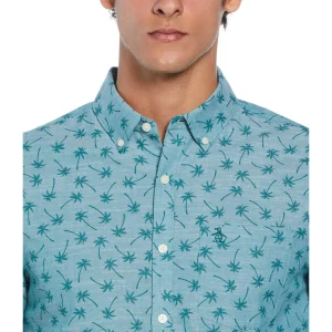 Original Penguin Cotton Chambray Palm Shirt