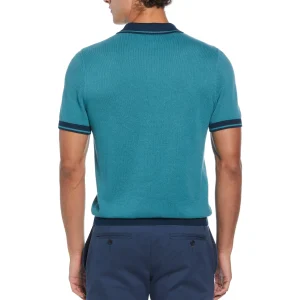 Original Penguin Cotton Honeycomb Sweater Polo