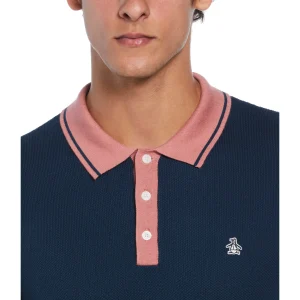 Original Penguin Cotton Honeycomb Sweater Polo