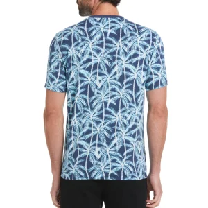 Original Penguin Cotton Jersey Allover Palm Print Tee