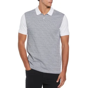 Original Penguin Cotton Jersey Jacquard Front Polo