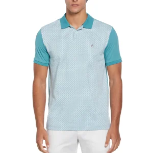 Original Penguin Cotton Jersey Jacquard Front Polo