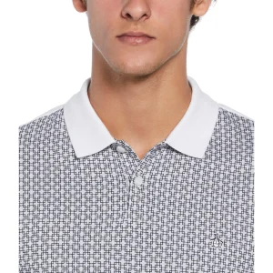 Original Penguin Cotton Jersey Jacquard Front Polo