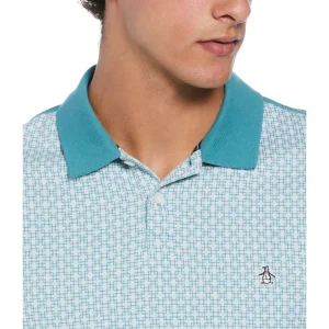 Original Penguin Cotton Jersey Jacquard Front Polo