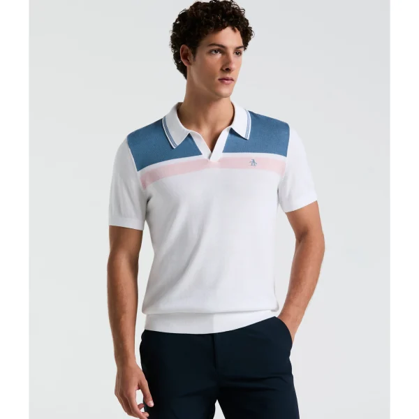 Original Penguin Cotton Jersey Stripe Sweater Polo