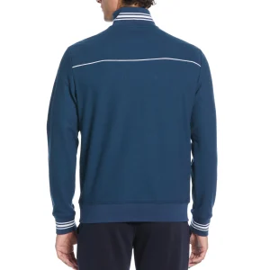 Original Penguin Double Knit Pique 1/4 Zip Track Jacket