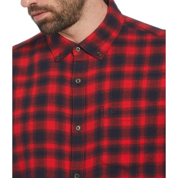 Original Penguin EcoVero™ Blend Plaid Flannel Shirt