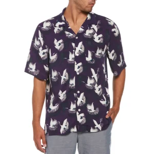 Original Penguin Ecovero™ Cranes Print Shirt