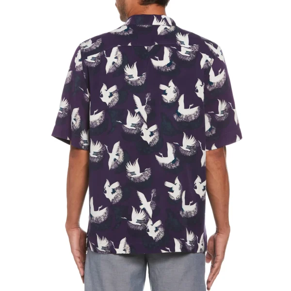 Original Penguin Ecovero™ Cranes Print Shirt