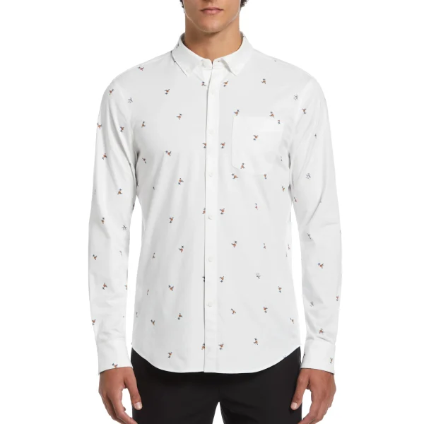 Original Penguin EcoVero Oxford Stretch Long Sleeve Shirt