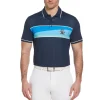 Original Penguin Engineered 80's Color Block Print Golf Polo