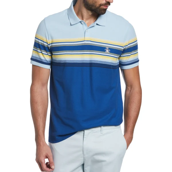 Original Penguin Engineered Stripe Pique Polo