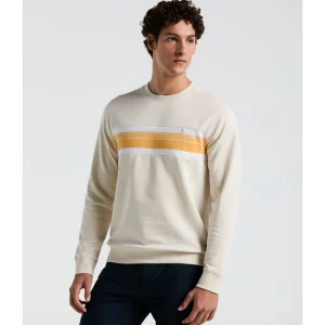 Original Penguin Fleece Chest Stripe Crew Neck Sweater