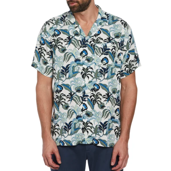 Original Penguin Floral Crane Print Shirt