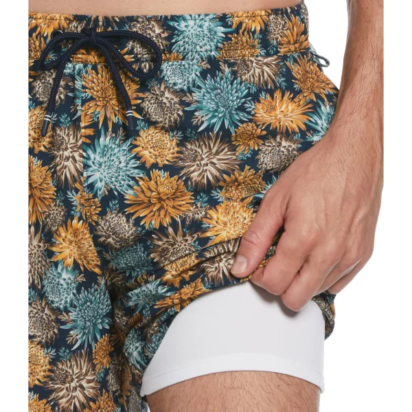 Original Penguin Floral Print Swim Short