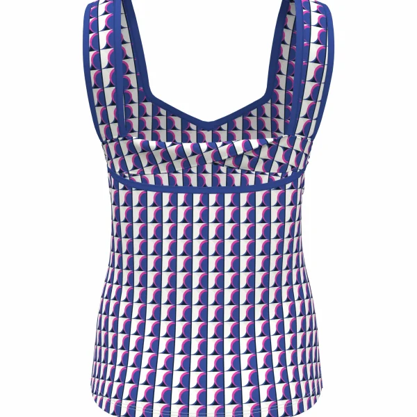 Women Original Penguin Geo Print Sweetheart Neckline Tennis Tank Top