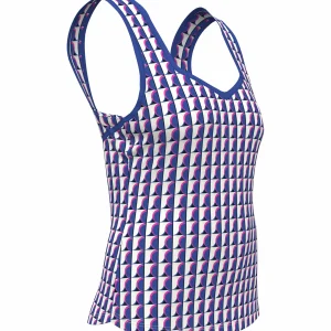 Women Original Penguin Geo Print Sweetheart Neckline Tennis Tank Top