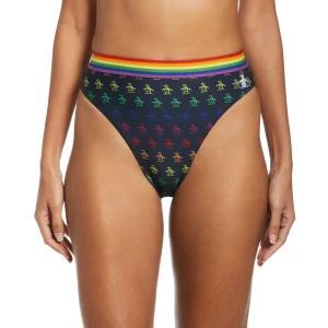 Women Original Penguin High Waist Pride Bikini Bottom