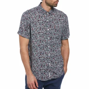 Original Penguin Holly Leaf Print Soft Shirt