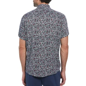 Original Penguin Holly Leaf Print Soft Shirt