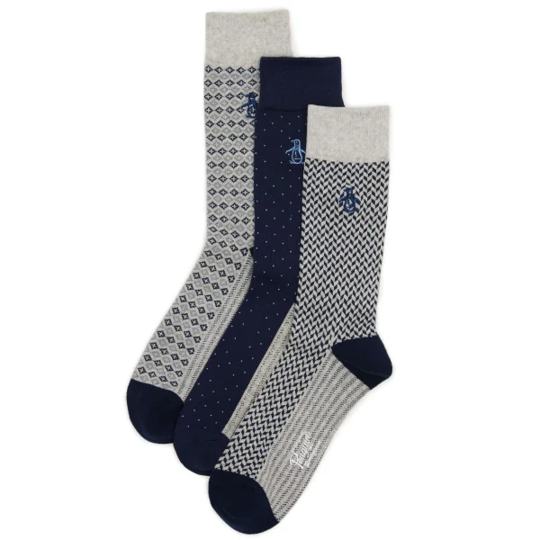 Original Penguin Hudson Ridge 3 Pack Dress Sock