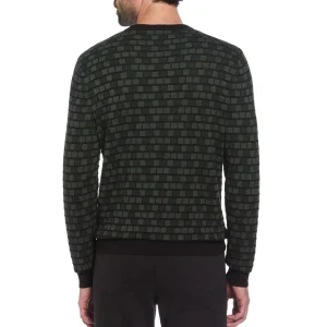 Original Penguin Jacquard Check Sweater