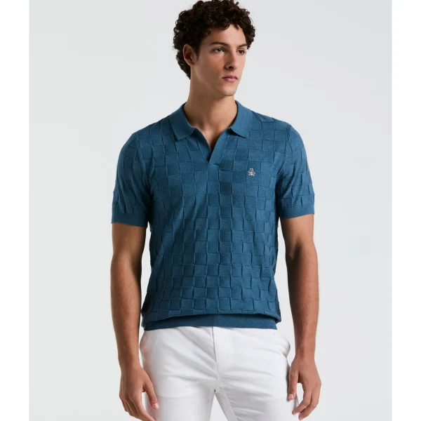 Original Penguin Jacquard Johnny Collar Sweater Polo