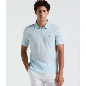 Original Penguin Jacquard Tipped 1/4 Zip Polo