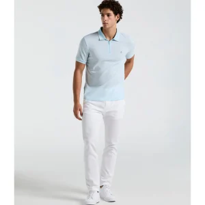 Original Penguin Jacquard Tipped 1/4 Zip Polo