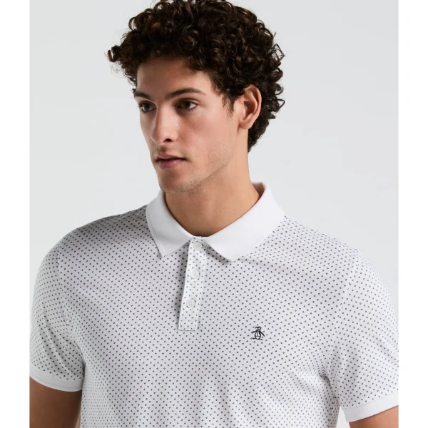 Original Penguin Jersey All-Over Diamond Ditsy Print Polo